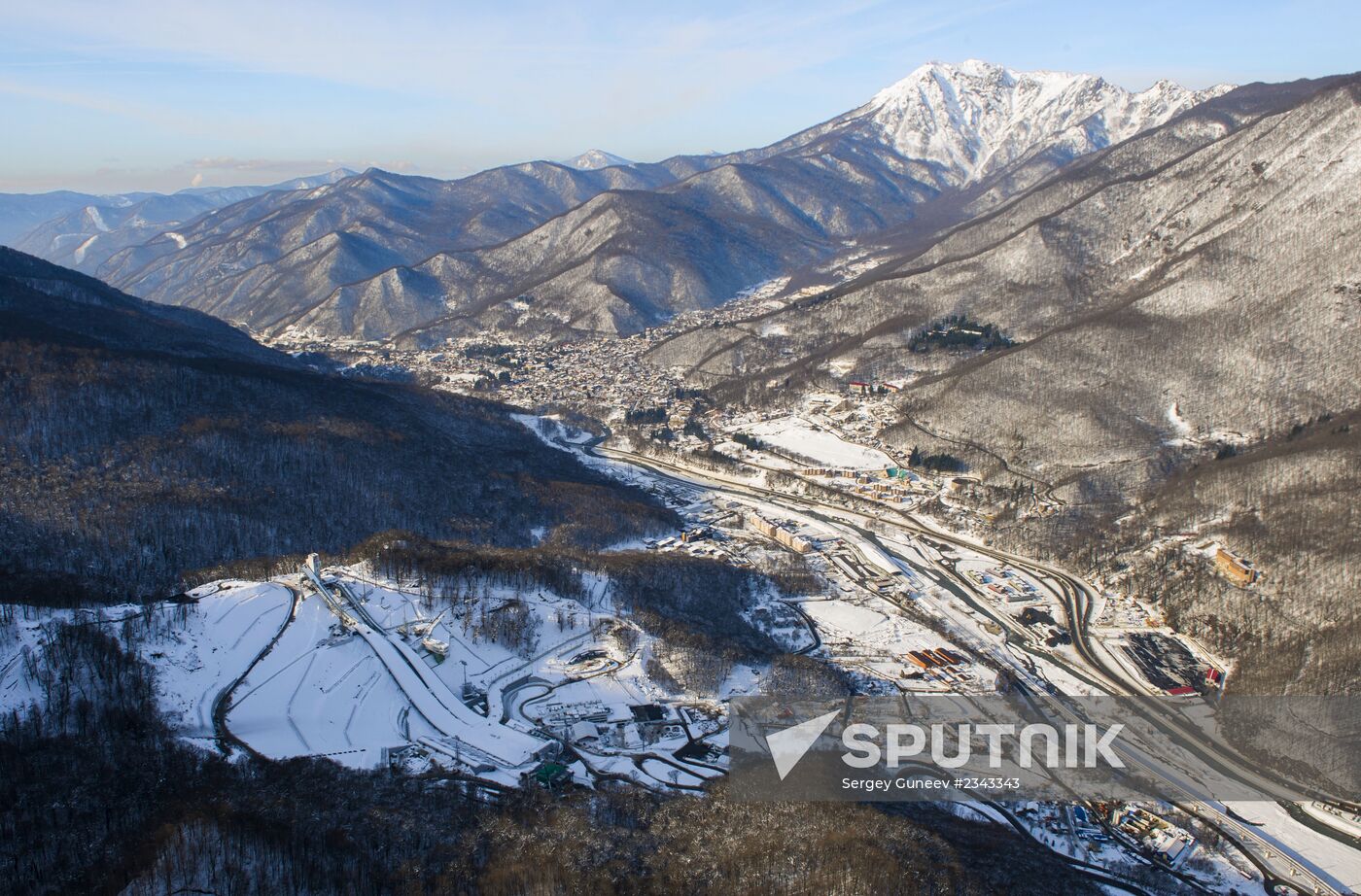 Aerial views of Olympic Sochi