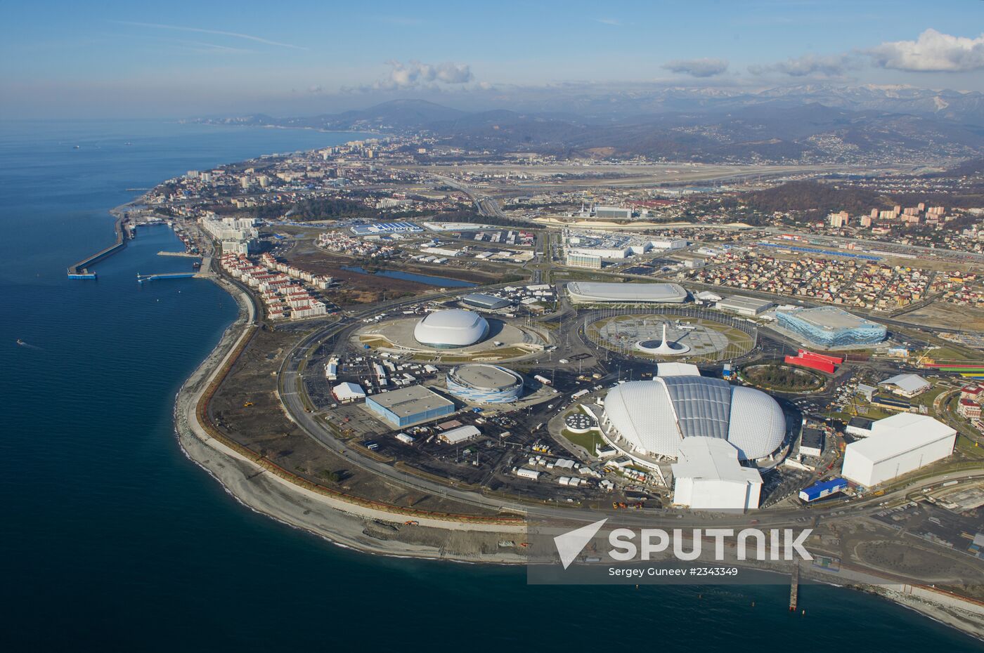 Aerial views of Olympic Sochi