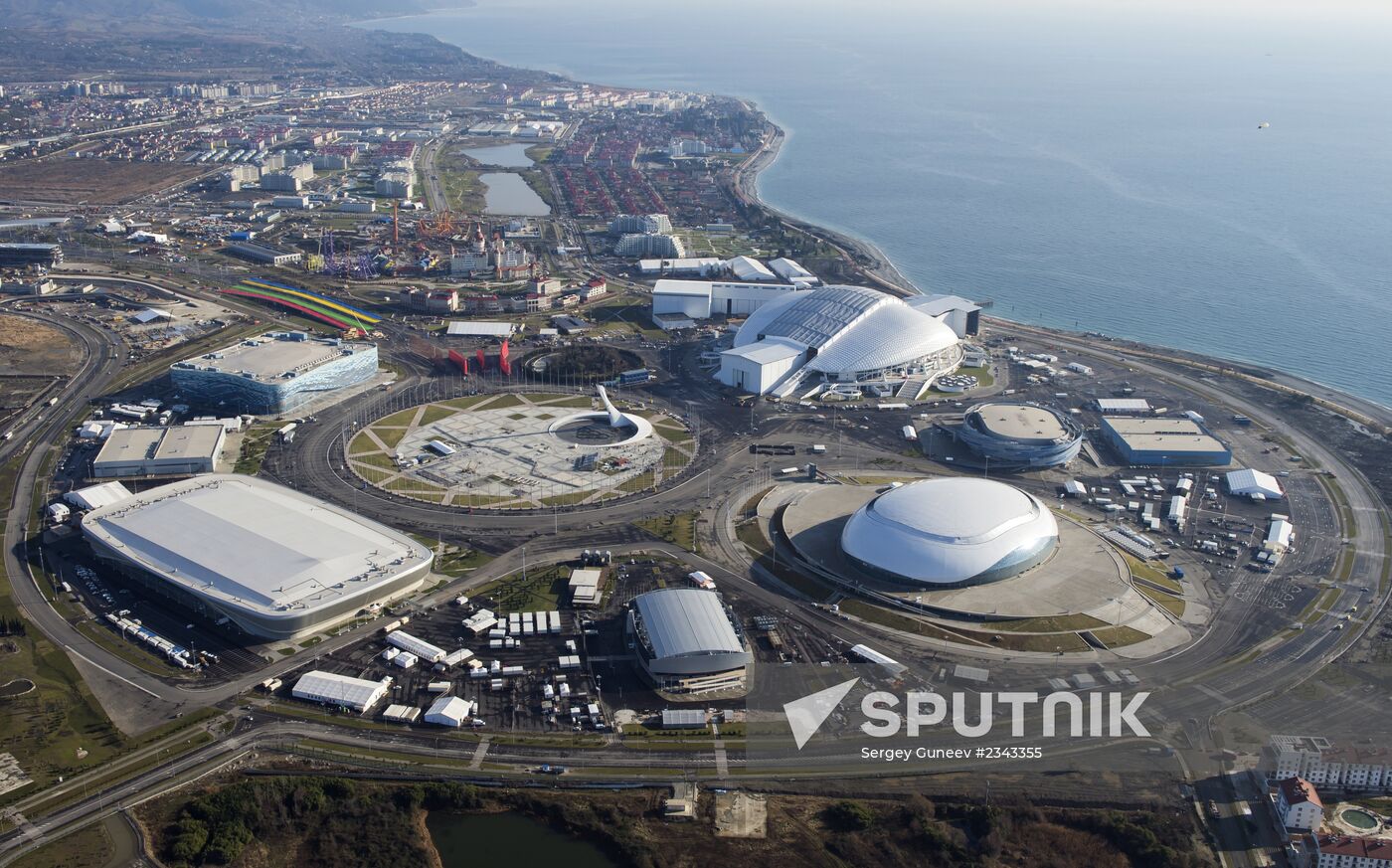 Aerial views of Olympic Sochi