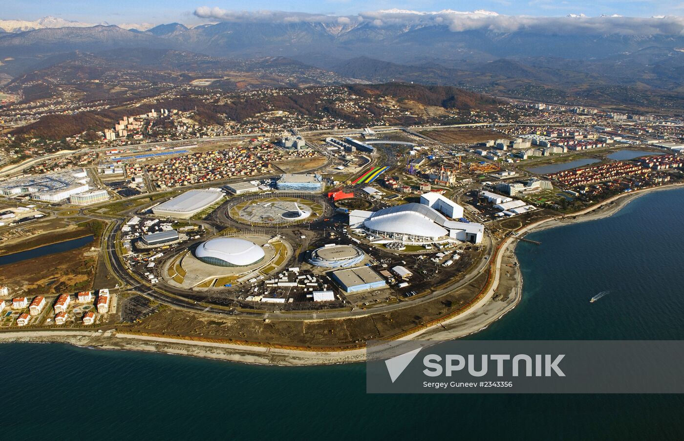 Aerial views of Olympic Sochi