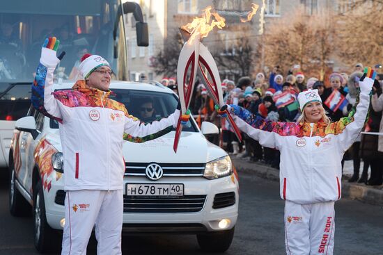Olympic Torch Relay. Cheboksary