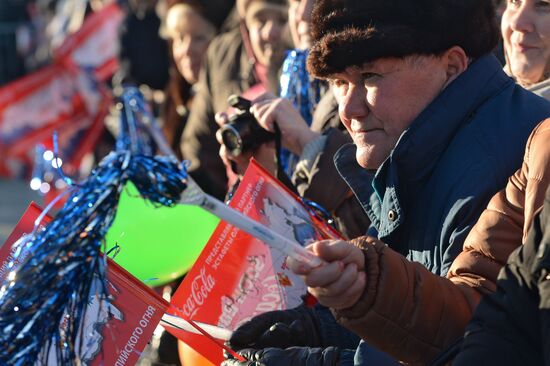 Olympic Torch Relay. Cheboksary