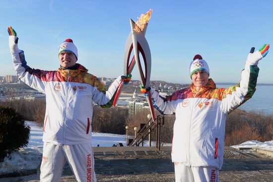 Olympic Torch Relay. Cheboksary