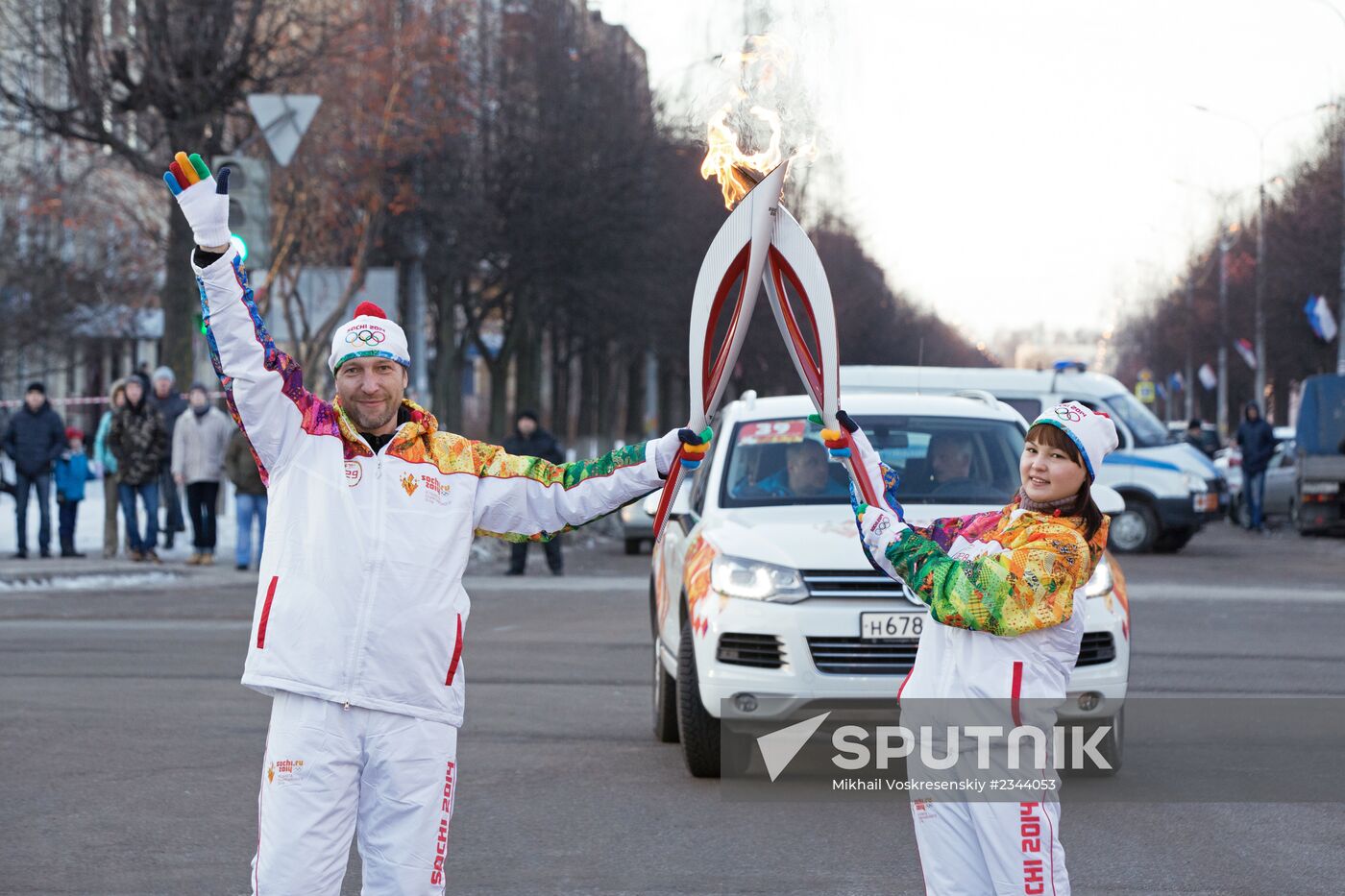 Olympic torch relay. Yoshkar-Ola