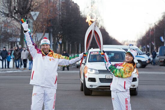 Olympic torch relay. Yoshkar-Ola