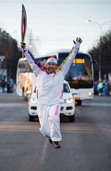 Olympic torch relay. Yoshkar-Ola