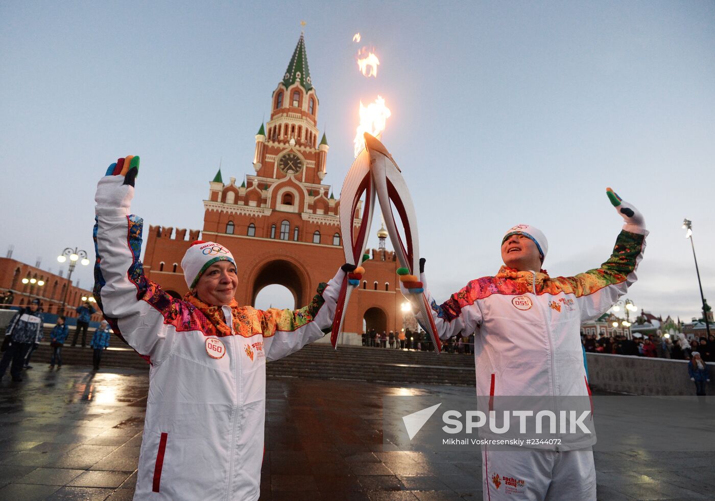 Olympic torch relay. Yoshkar-Ola