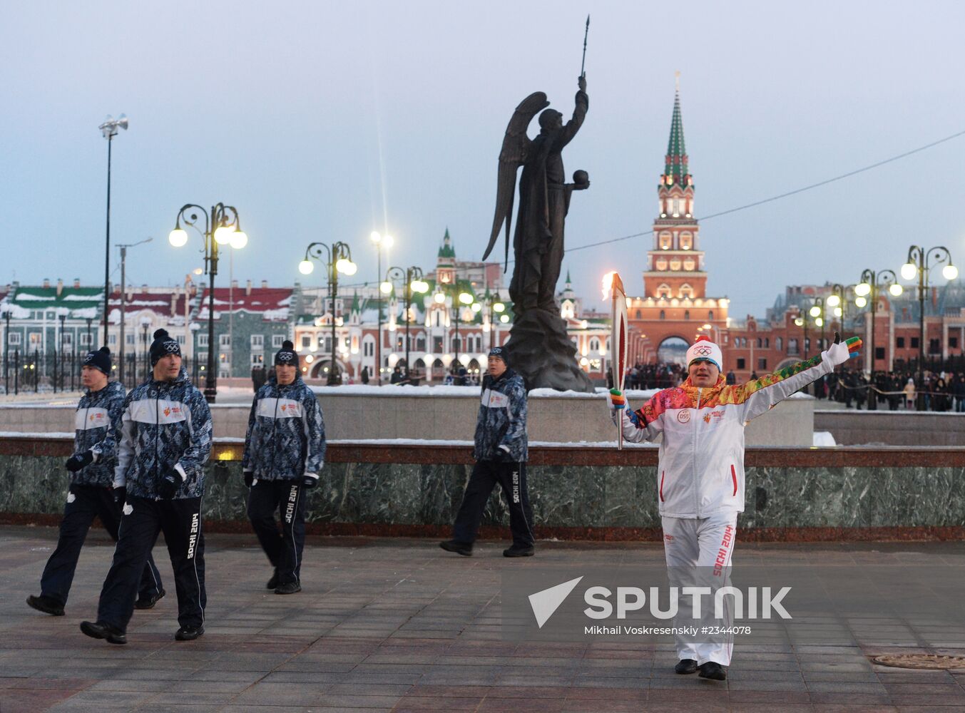 Olympic torch relay. Yoshkar-Ola