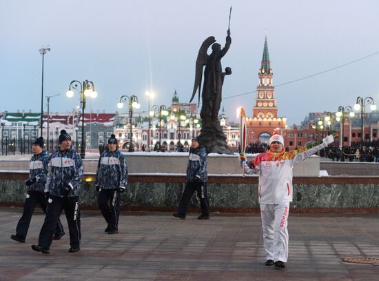 Olympic torch relay. Yoshkar-Ola