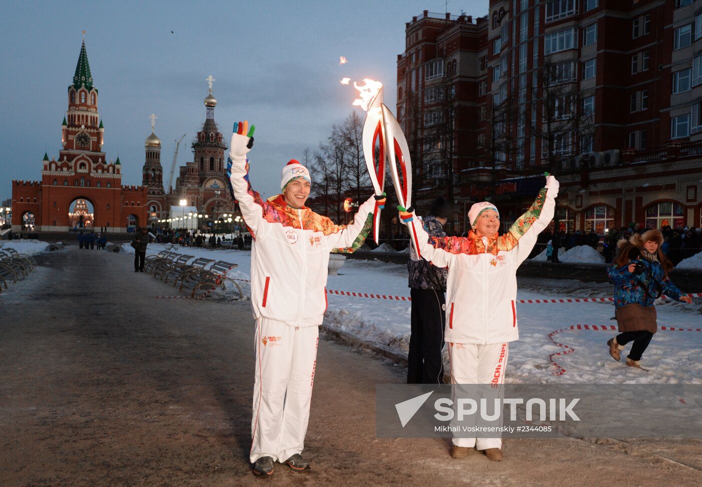 Olympic torch relay. Yoshkar-Ola