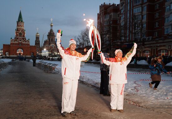 Olympic torch relay. Yoshkar-Ola