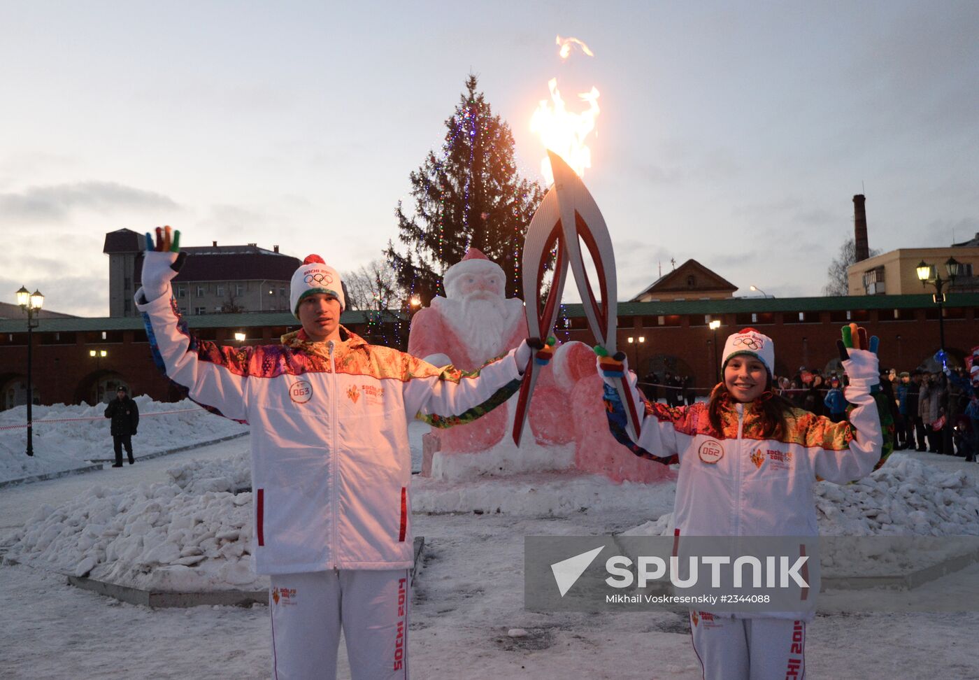 Olympic torch relay. Yoshkar-Ola