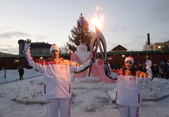 Olympic torch relay. Yoshkar-Ola