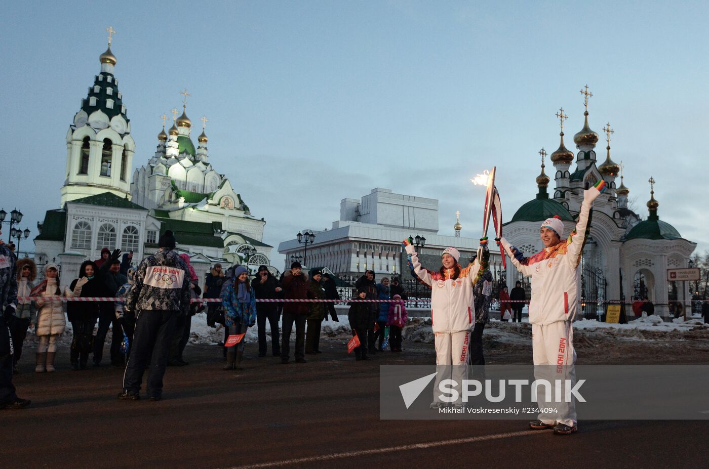 Olympic torch relay. Yoshkar-Ola