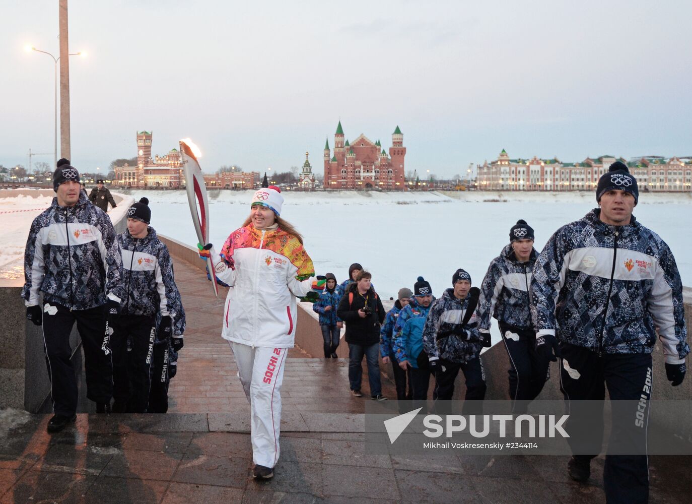 Olympic torch relay. Yoshkar-Ola
