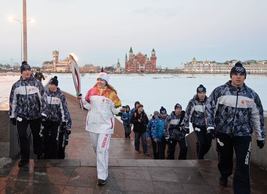 Olympic torch relay. Yoshkar-Ola
