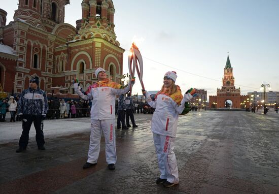 Olympic torch relay. Yoshkar-Ola