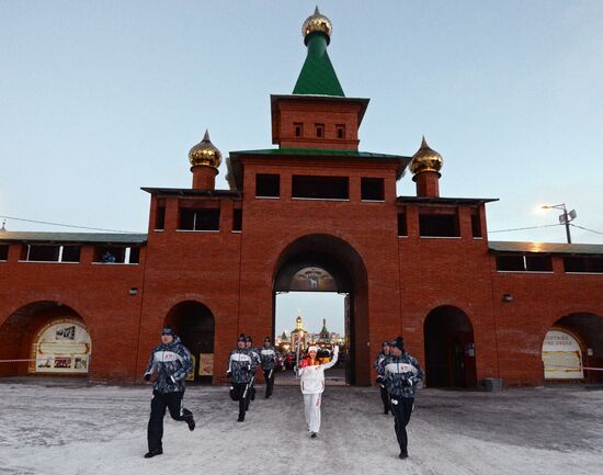 Olympic torch relay. Yoshkar-Ola