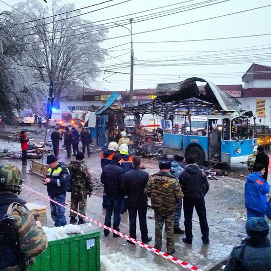 Explosion on trolleybus in Volgograd