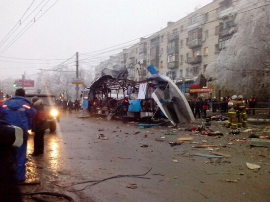 Explosion on trolleybus in Volgograd