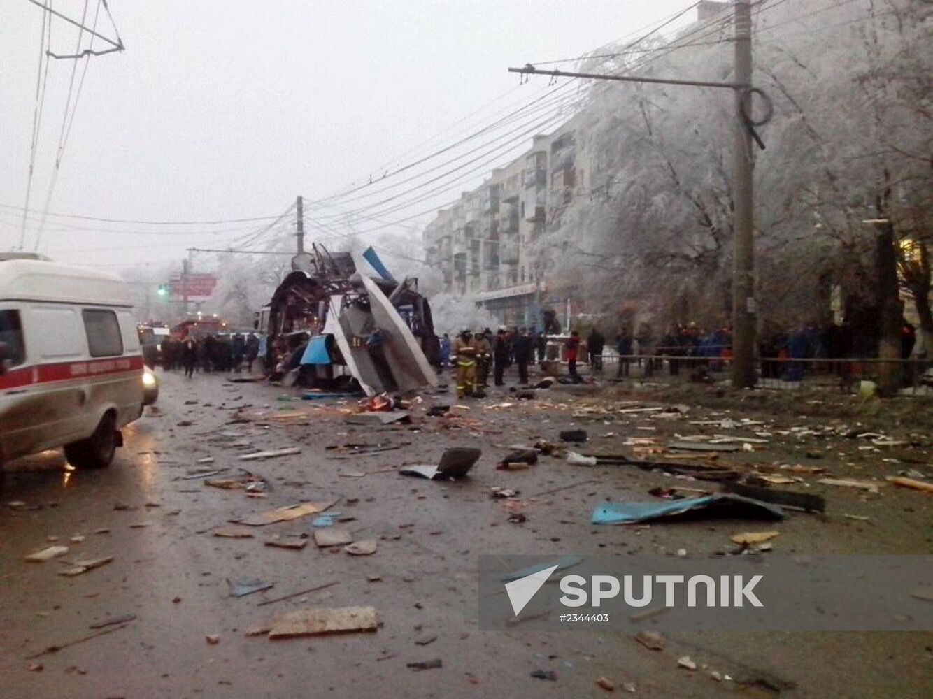 Explosion on trolleybus in Volgograd