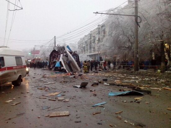 Explosion on trolleybus in Volgograd