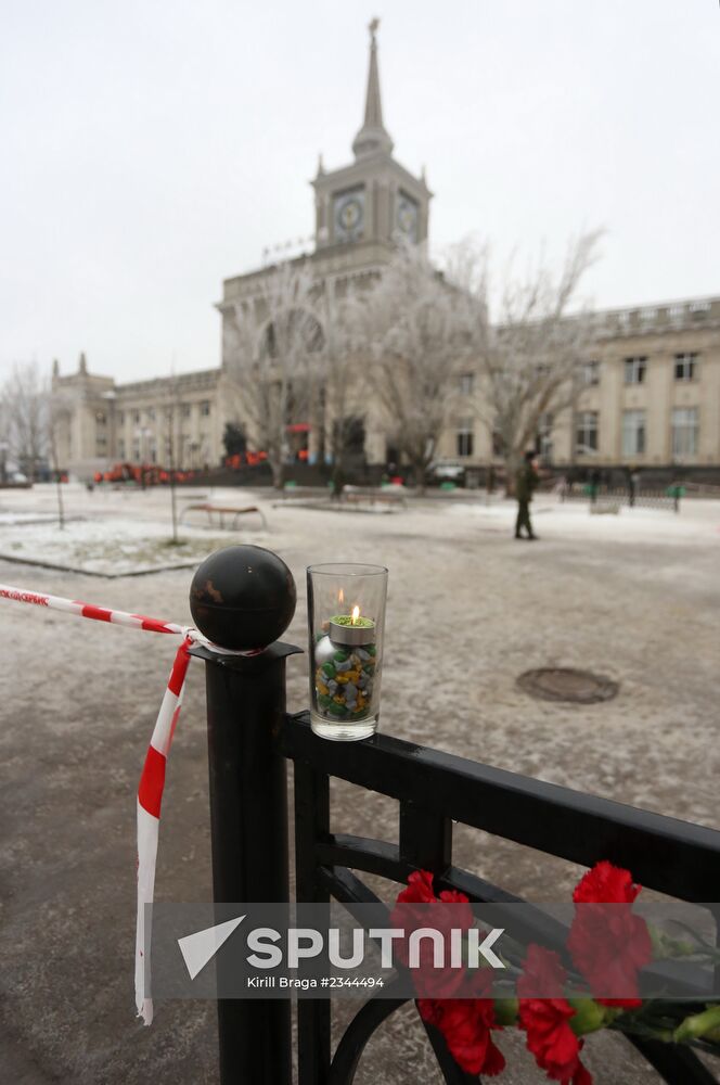 Volgograd railway station after blast