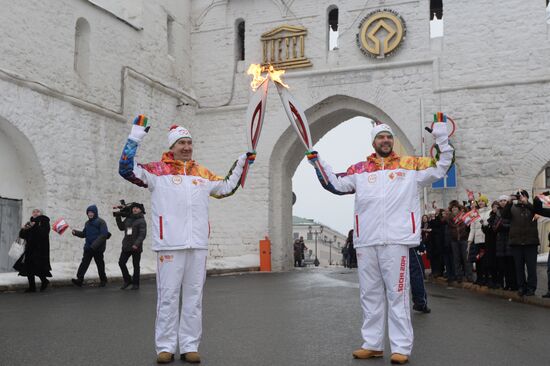 Olympic torch relay. Kazan. Day 2
