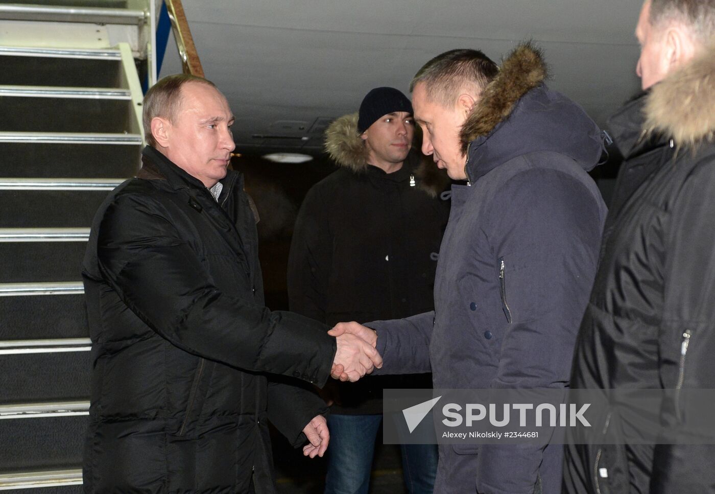 Vladimir Putin arrives in Khabarovsk