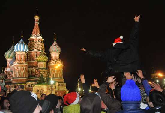 New Year celebrations on Red Square, Moscow