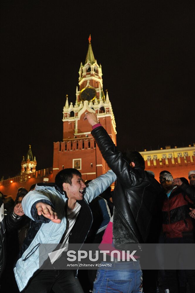 New Year celebrations on Red Square, Moscow