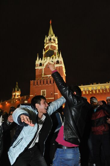 New Year celebrations on Red Square, Moscow