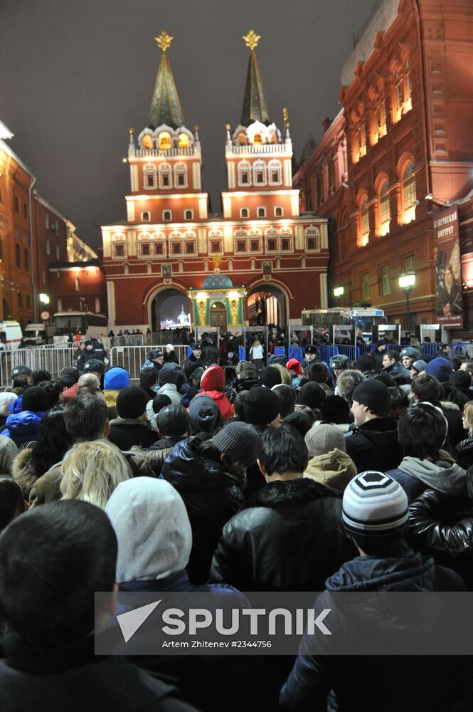 New Year celebrations on Red Square, Moscow