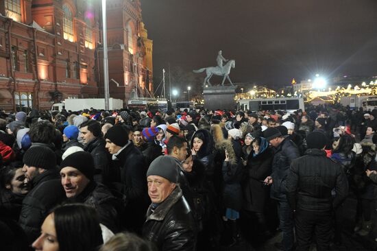 New Year celebrations on Red Square, Moscow