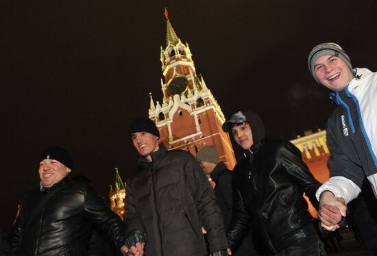 New Year celebrations on Red Square, Moscow