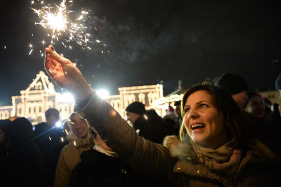 New Year celebrations on Red Square, Moscow
