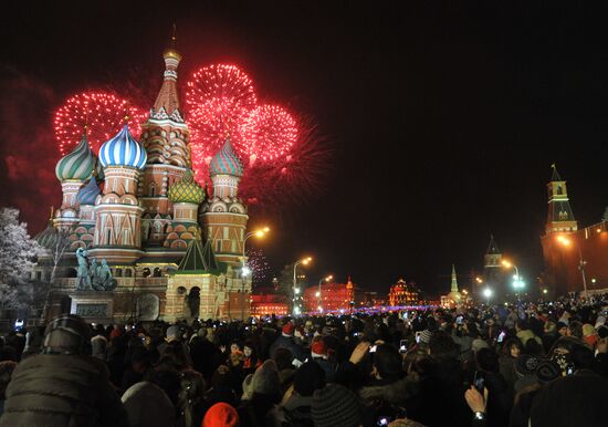 New Year celebrations on Red Square, Moscow