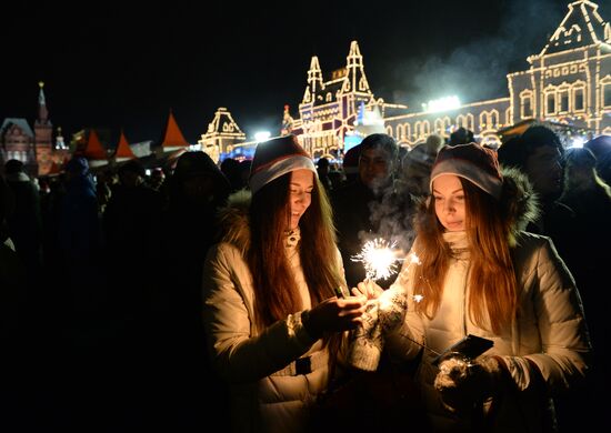 New Year celebrations on Red Square, Moscow