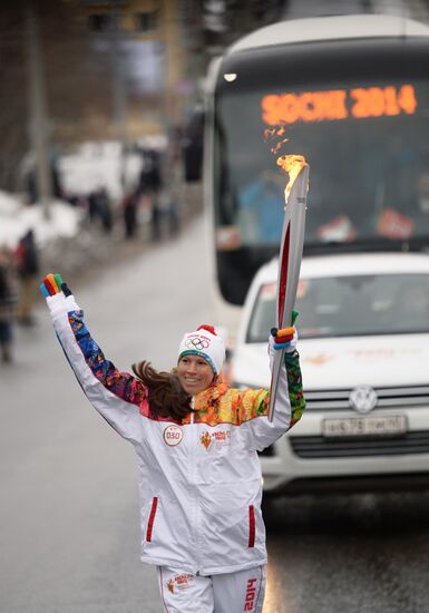 Olympic torch relay. Izhevsk