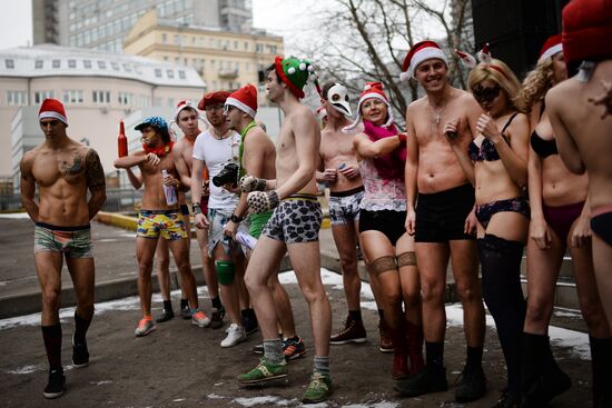 New Year's race in underpants in Moscow