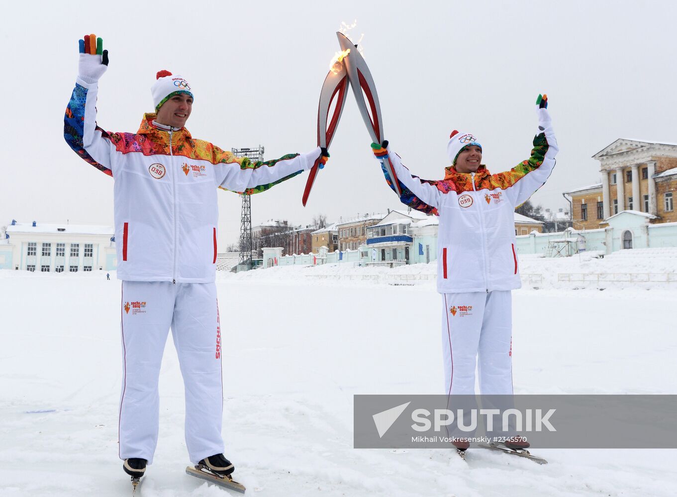 Olympic torch relay. Kirov