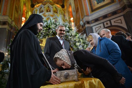 Christmas service at Cathedral of Christ the Savior