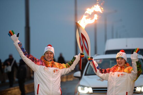 Sochi 2014 Olympic torch relay. Saratov