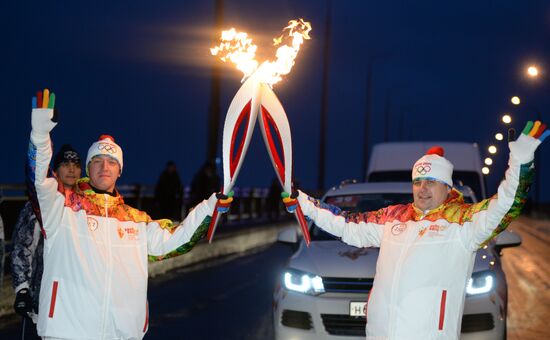 Sochi 2014 Olympic torch relay. Saratov