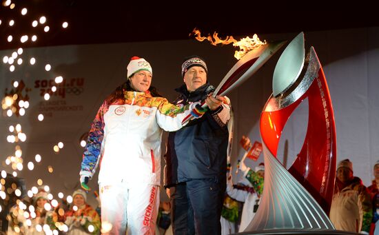Olympic torch relay. Saratov