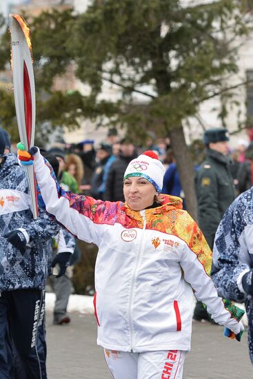 Sochi 2014 Olympic torch relay. Tambov