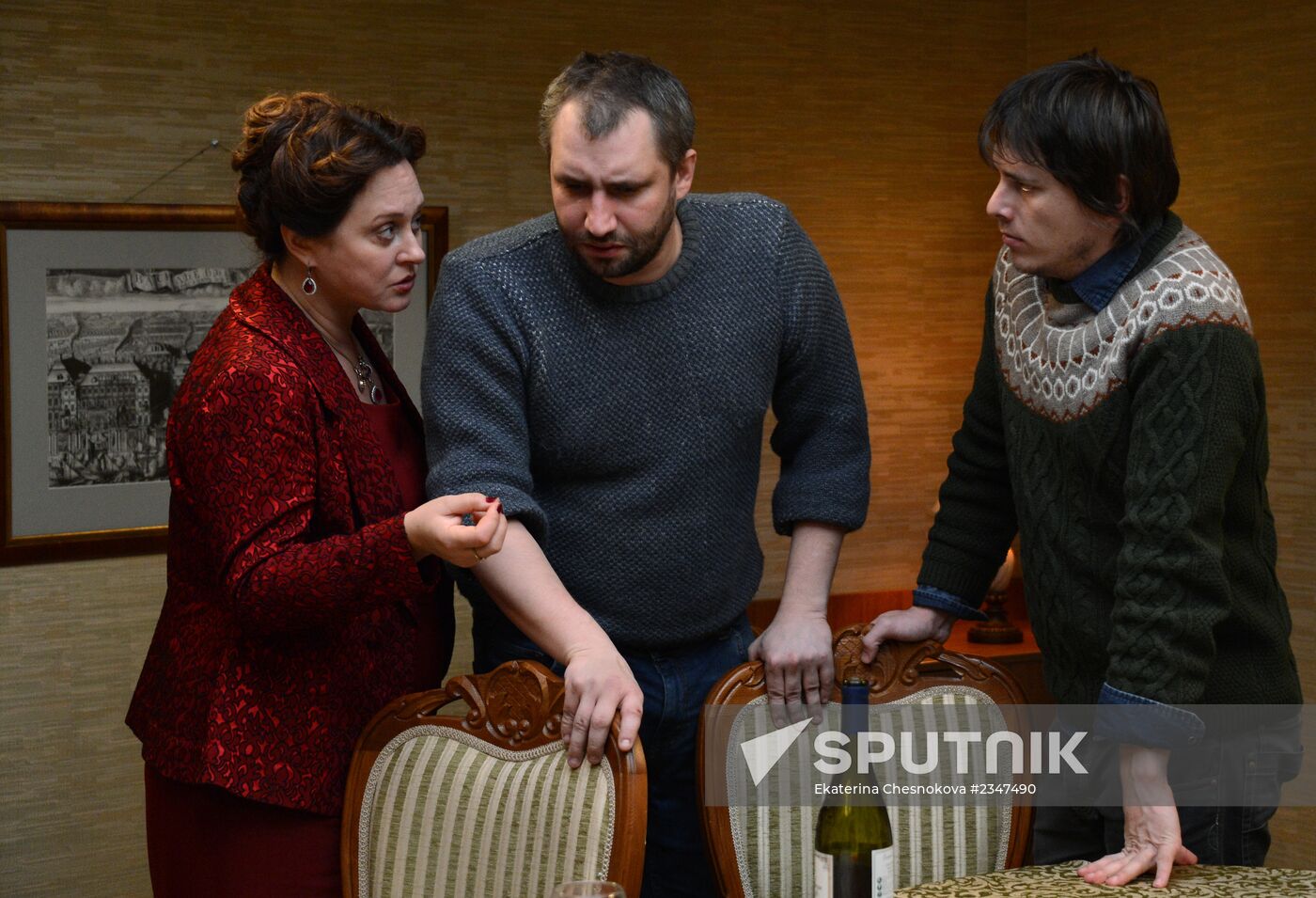 Actors on set of Yury Bykov's film The Fool