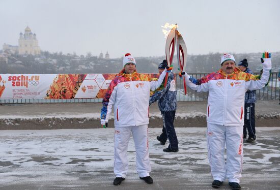 Olympic torch relay. Yelets