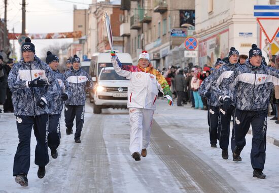 Olympic torch relay. Yelets
