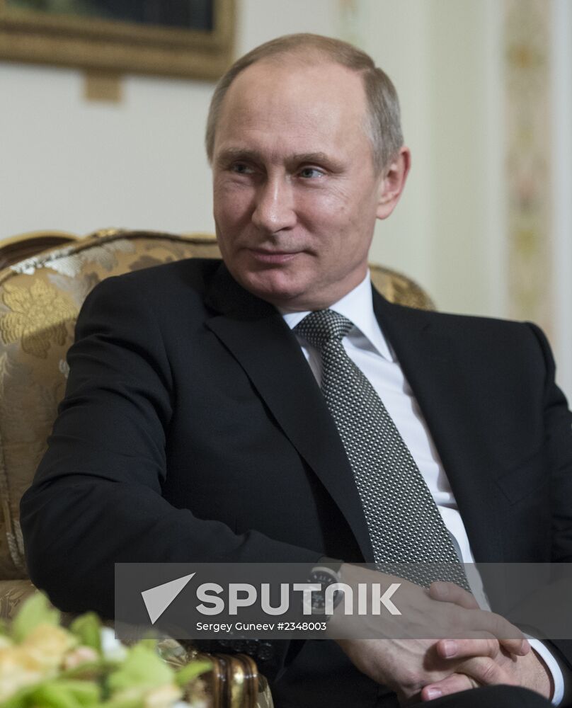 Vladimir Putin meets with Viktor Orban